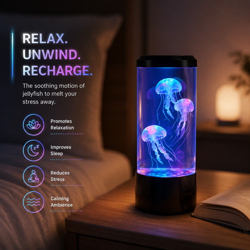 Led jellyfish lamp colour - 8,