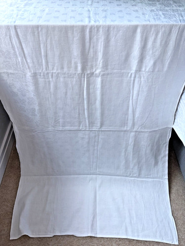 Vintage white cotton damask - vintage,