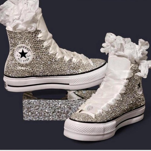 Women blinged out - blinged, chucks