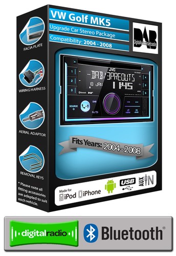 Golf mk5 car stereo jvc - vw, stereo,