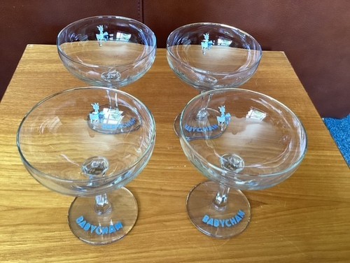 Vintage babycham glasses with - babycham,