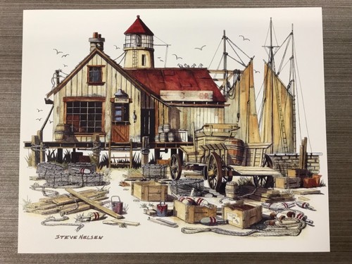 Timber shack nets and boats - shack,,