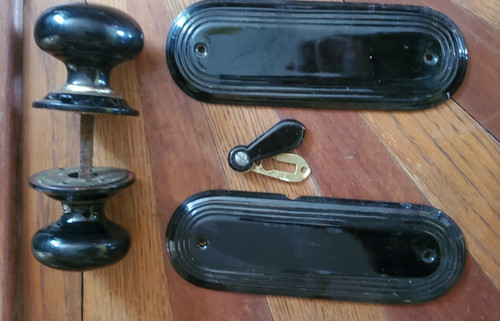 Vintage black ceramic - vintage, door