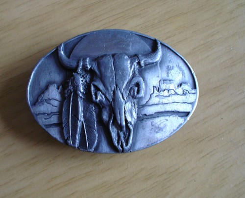 Belt buckle bull skull - buckle,