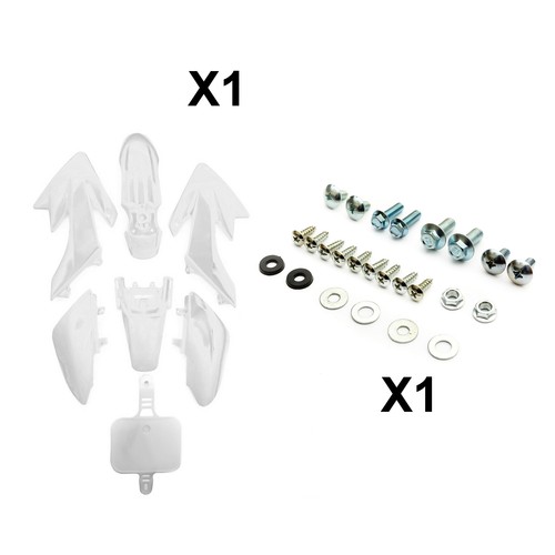 White pitbike plastic - white,