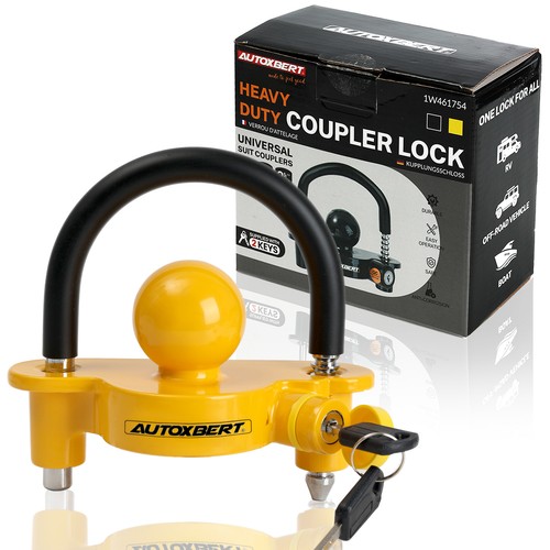 Trailer hitch coupling lock - trailer,