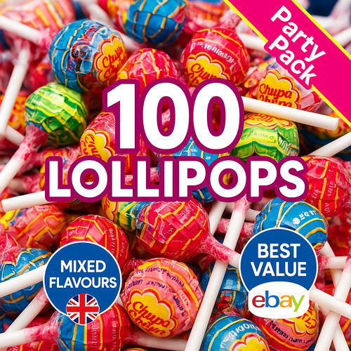 100 chupa chups mixed - chups, lollies