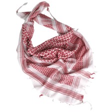 TACTICAL SHEMAGH ARMY SCARF MILITARY SHERMAG HEAD WRAP PATROL KEFFIYEH WHITE RED