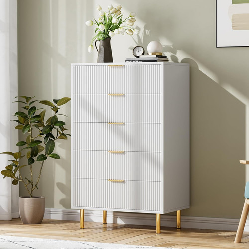 Stylish white drawer - 5, dresser