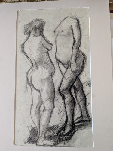 Life drawing charcoal - in, by