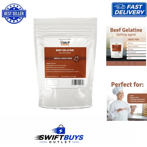 100g beef gelatine - beef, powder