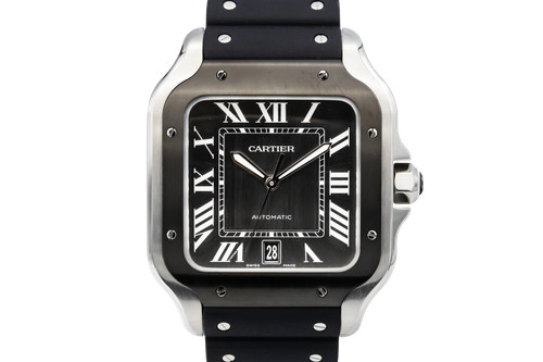 Cartier santos adlc 40mm black - santos,