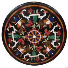 2'x2' Marble Coffee Table Top Inlaid Pietradura Mosaic Elephant Decor Beautiful