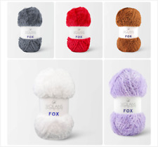 Wolans Fox Yarn - Ultra-Soft, Baby-Safe, Velvet Yarn, Chunky