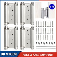4pcs 4'' Double Action Spring Hinges Swing Door Gate Saloon Kitchen With Screws
