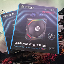 Lian Li SL120 Wireless REVERSE 120mm RGB fans BLACK (Twin Pack)