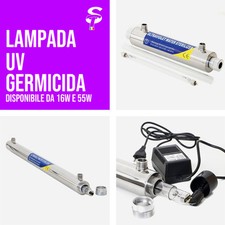 STI Lampada UV Germicida Acqua 16W – 55W Philips in Metallo e Tubi Ricambio