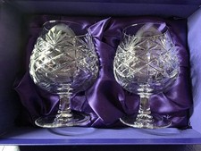 Pair Signed Edinburgh Crystal