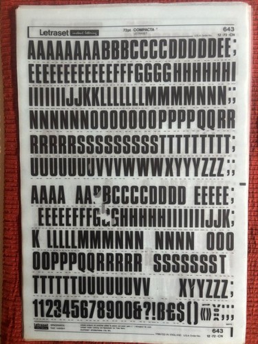 Letraset instant lettering - 7,