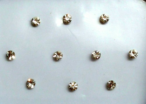 Silver bindi diamond crystal - silver,
