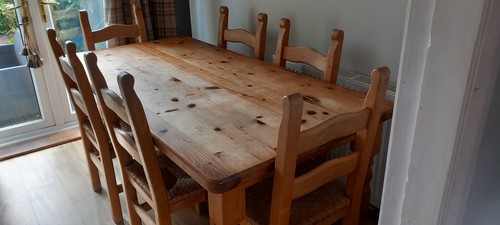 Solid oak farmhouse dining - solid,