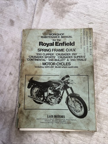 Royal enfield workshop - workshop, manual