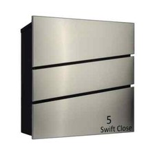 Wall Mounted Post Box Swift Modern Letterbox Secure Stainless Steel