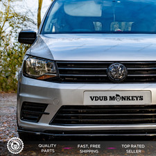 VW CADDY MK4 GLOSS BLACK FRONT BUMPER GRILLES | FULL UPPER & LOWER | 2016-2020