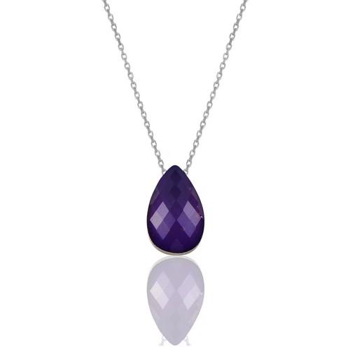 Drop mood stone necklace - stone,
