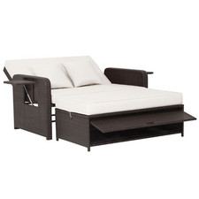 COSTWAY Patio Rattan Daybed