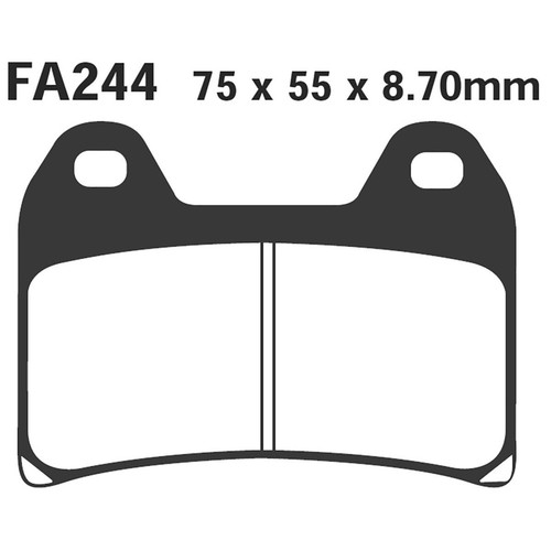 Pair ebc fa244 brake pads - brake,