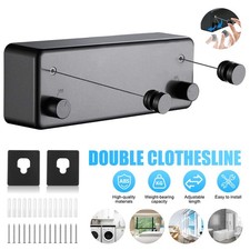 New Heavy Duty Extendable Retractable Washing Line For Bathroom Balcony Laundry