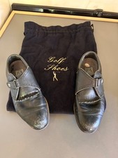 Ladies Footjoy AQL Golf Shoes Black Size 5 with shoe bag Pre-Owned 