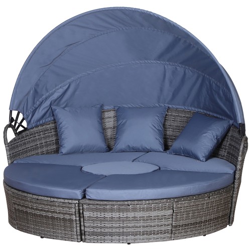 Rattan garden daybed - rattan, set