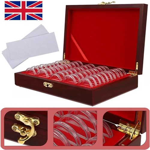 Wooden coins display storage - coins,