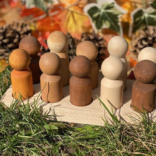 Multicultural wooden peg - multicultural,