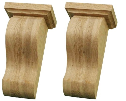 Hardwood fireplace corbels - hardwood,