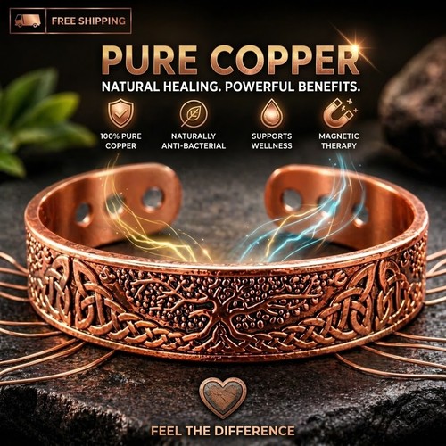 Copper bracelet magnetic pure - bracelet,