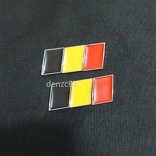 Belgium flag silver - 2x,