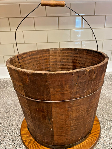 Antique primitive wooden well - primitive,