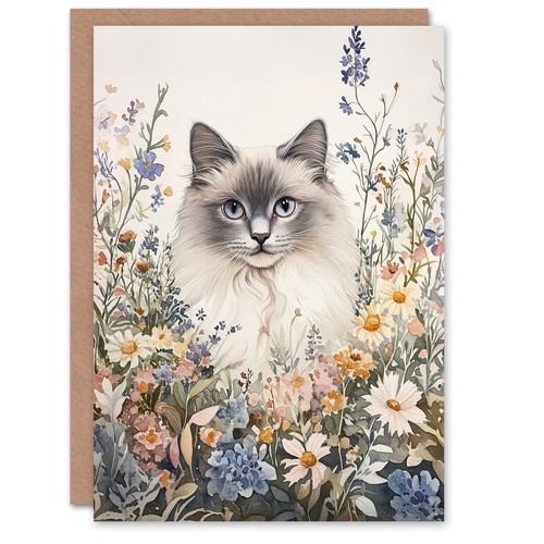 Pet portrait spring flowers - portrait, in