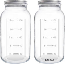 128 Oz Mason Jars Extra Wide