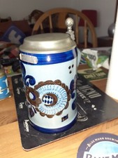 ANTIQUE GERMAN HANDARBEIT CERAMIC BEER GLASS Tankard   DECORATIVE HOME KITCHEN