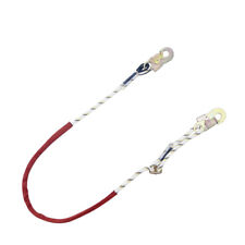 Adjustable Position Lanyard with 2 Snap Hook Climbing Arborist Fall Protection