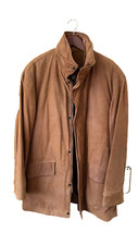 Gant Leather Jacket/Overcoat with inner Gilet (Brown; Size M) - Vintage!