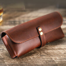 Genuine Leather Glasses Case Travel Sunglasses Storage Organizer Eyeglass Box