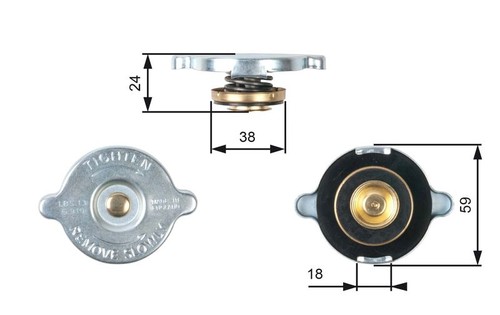 Radiator cap fits fiat - radiator, ford