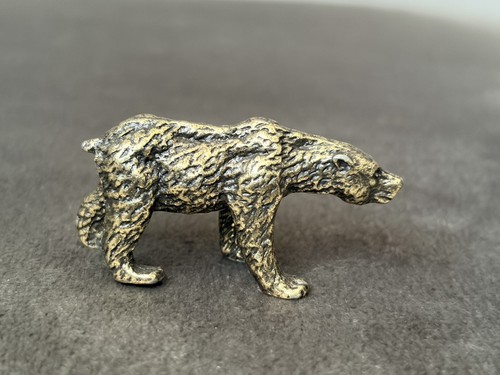 Bear solid brass figurine - bear,