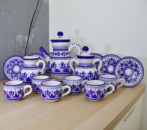 Tangvino blue white floral - blue, &