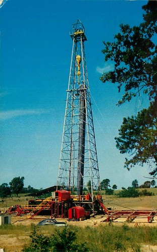 Postcard oil drilling - oil,